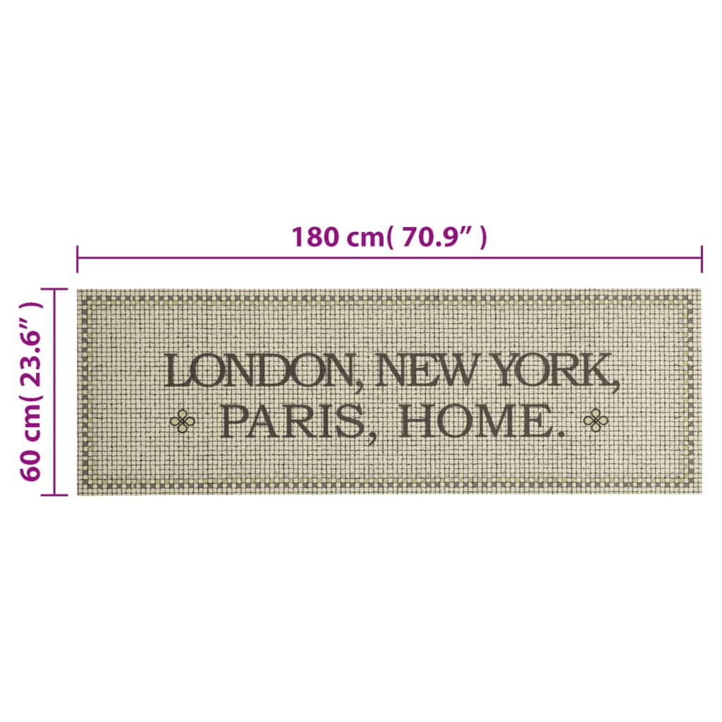 Χαλί Κουζίνας Πλενόμενο Σχέδιο Capital Home 60x180 εκ. Βελούδο - Pakobazaar