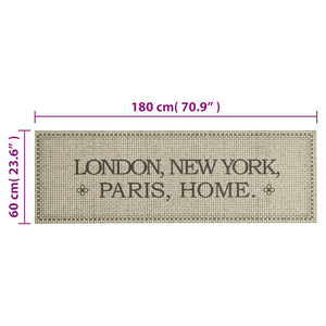 Χαλί Κουζίνας Πλενόμενο Σχέδιο Capital Home 60x180 εκ. Βελούδο