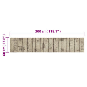 Χαλί Κουζίνας Πλενόμενο Σχέδιο Φράχτης 60 x 300 εκ. Βελούδινο