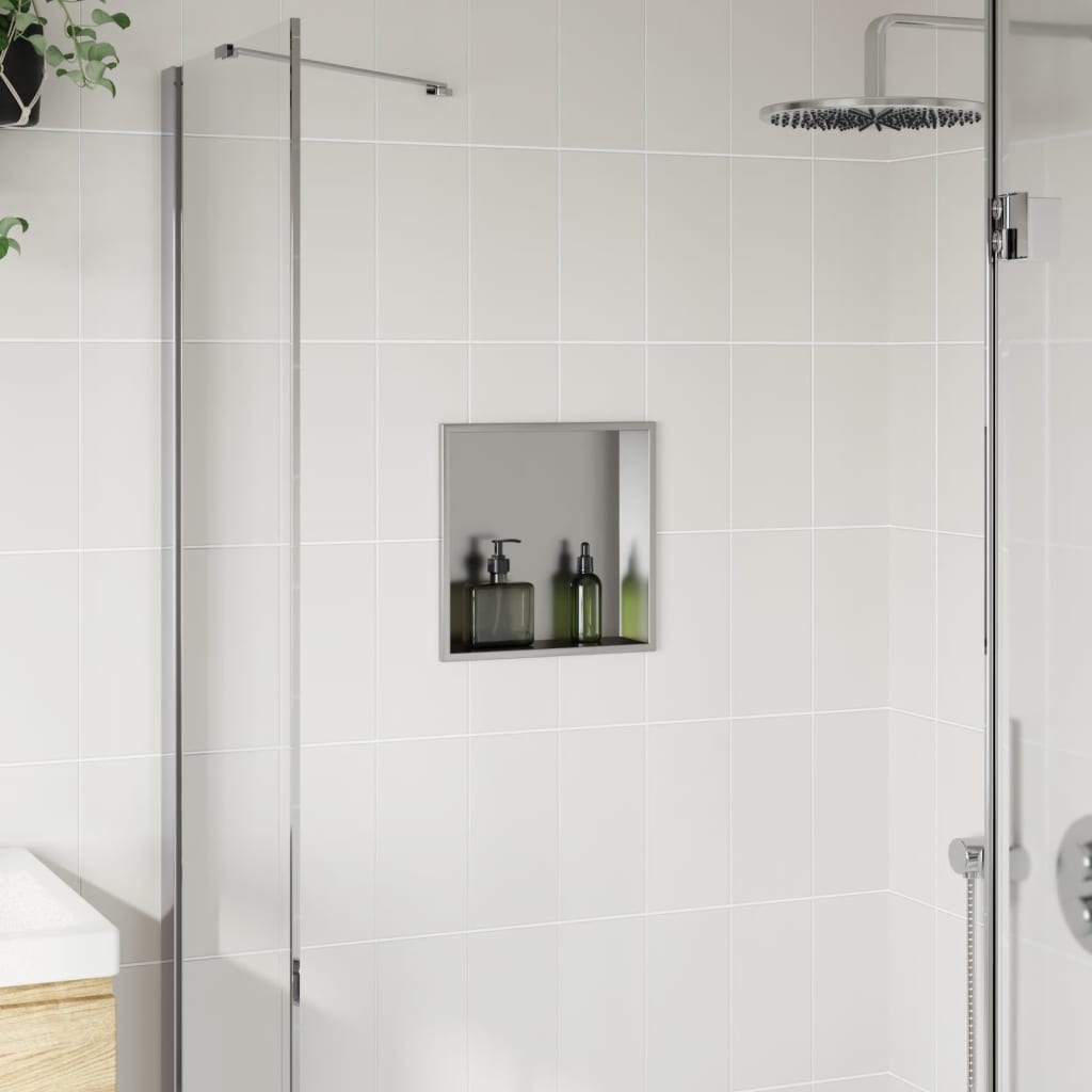 Εσοχή Ντους Βουρστ. Ασήμι 32x32x9 εκ. Αν. Ατσάλι - Pakobazaar