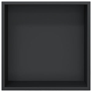 Εσοχή Ντους Βουρστ. Μαύρο Ματ 32x32x9 εκ. Αν. Ατσάλι - Pakobazaar