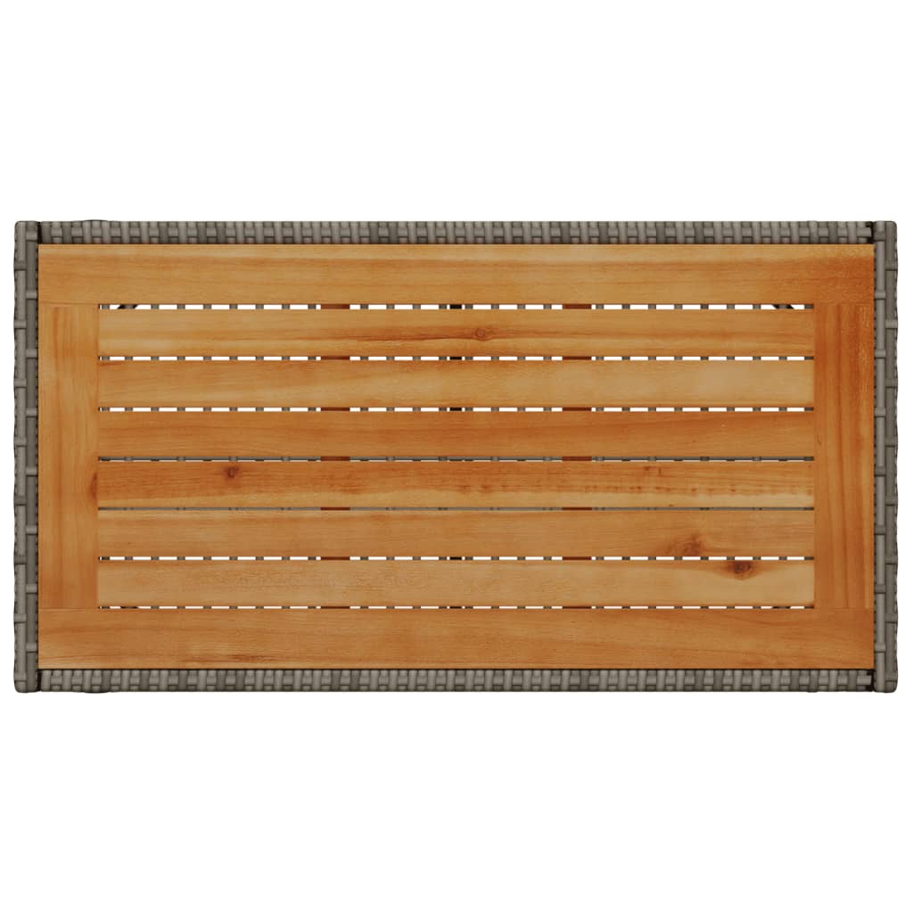 Σαλόνι Κήπου Σετ 4 Τεμαχίων Γκρι Συνθετικό Ρατάν με Μαξιλάρια