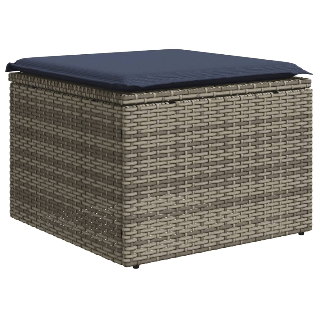 Σετ Καναπέδων Κήπου 6 Τεμαχίων με Μαξιλάρια Γκρι από Συνθετικό Ρατάν - Pakobazaar