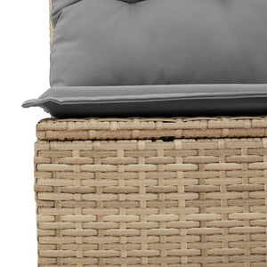 Σετ Καναπέ Κήπου 10 τεμ. Μπεζ Συνθετικό Ρατάν με Μαξιλάρια