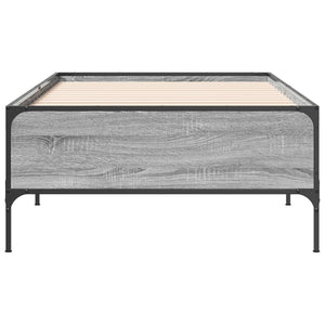 Πλαίσιο Κρεβατιού Γκρι Sonoma 100x200 εκ. Επεξ. Ξύλο & Μέταλλο