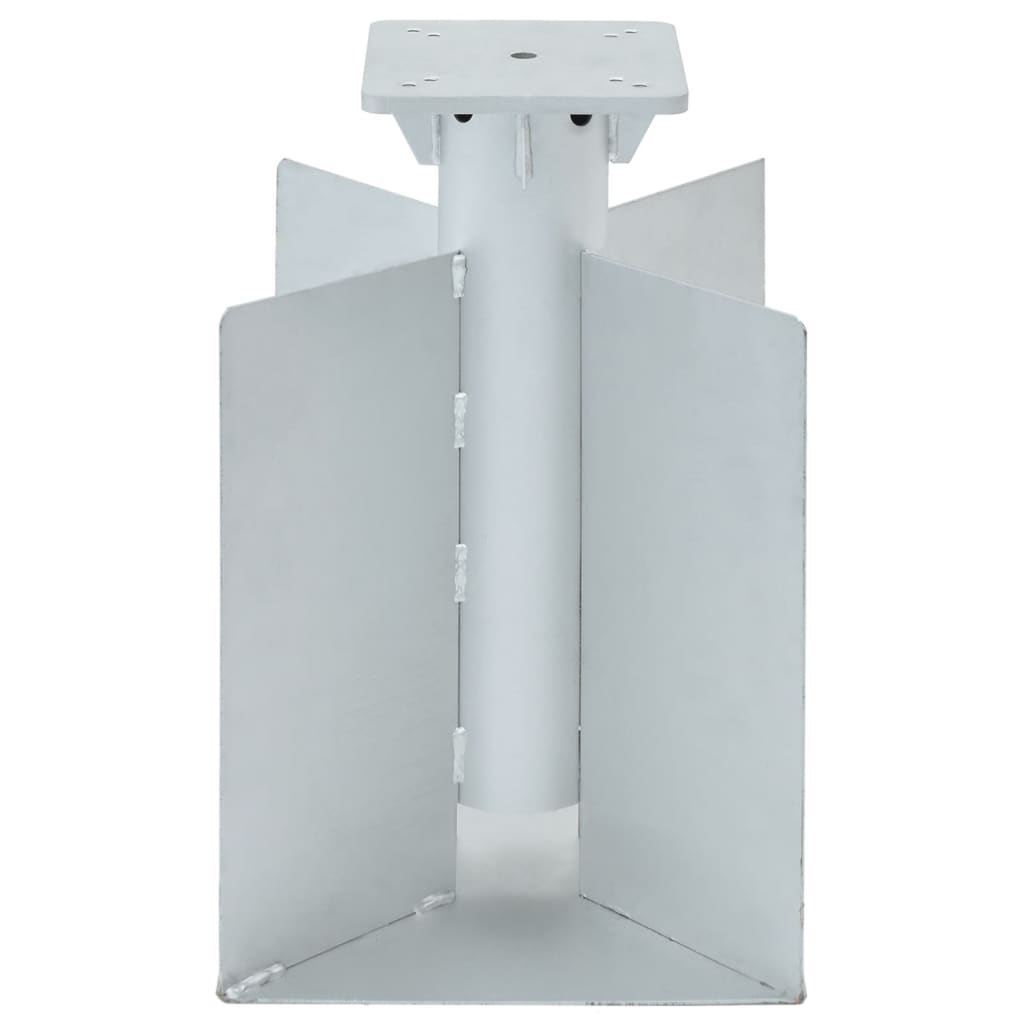 Βάση Ομπρέλας Εδάφους Ασημί 27,5x27,5x45 εκ. από Χάλυβα