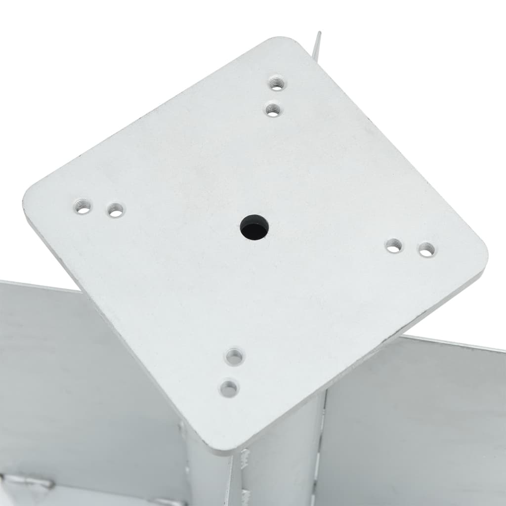 Βάση Ομπρέλας Εδάφους Ασημί 27,5x27,5x45 εκ. από Χάλυβα