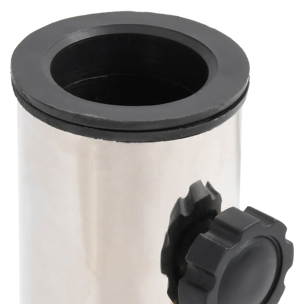 Βάση Ομπρέλας Ασημί για Ιστό Ø38/48 Ανοξείδωτο Ατσάλι