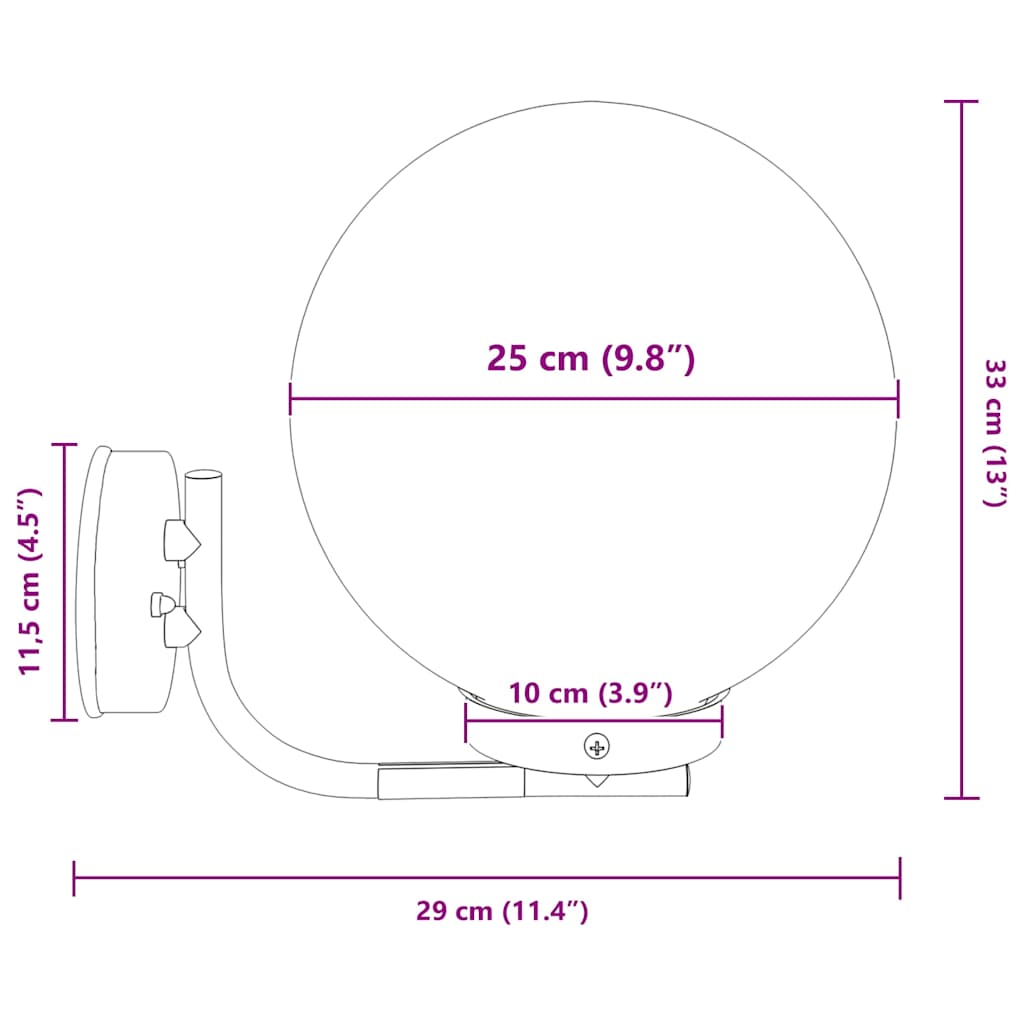 Φωτιστικό Τοίχου Για Εξωτερικούς Χώρους 2 pcs Ασημί
