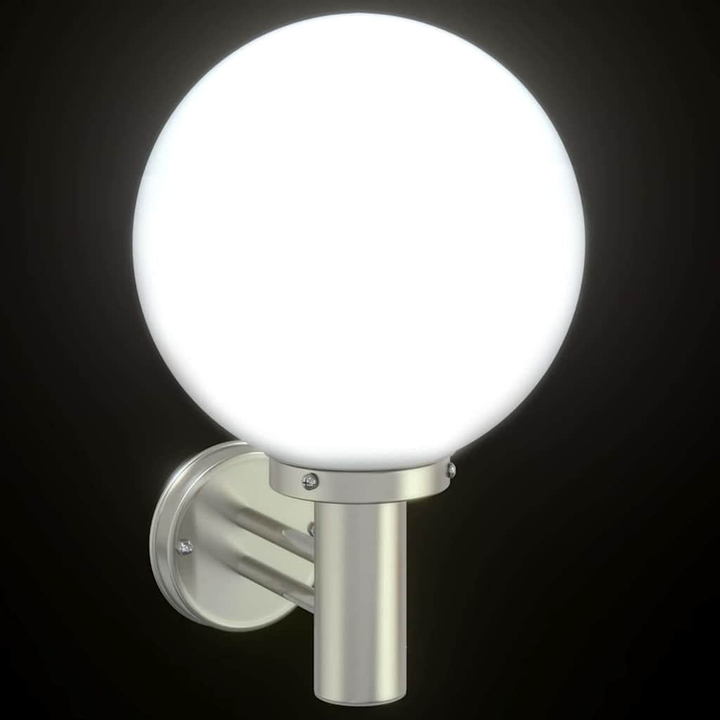 Φωτιστικό Τοίχου Για Εξωτερικούς Χώρους 2 pcs Ασημί