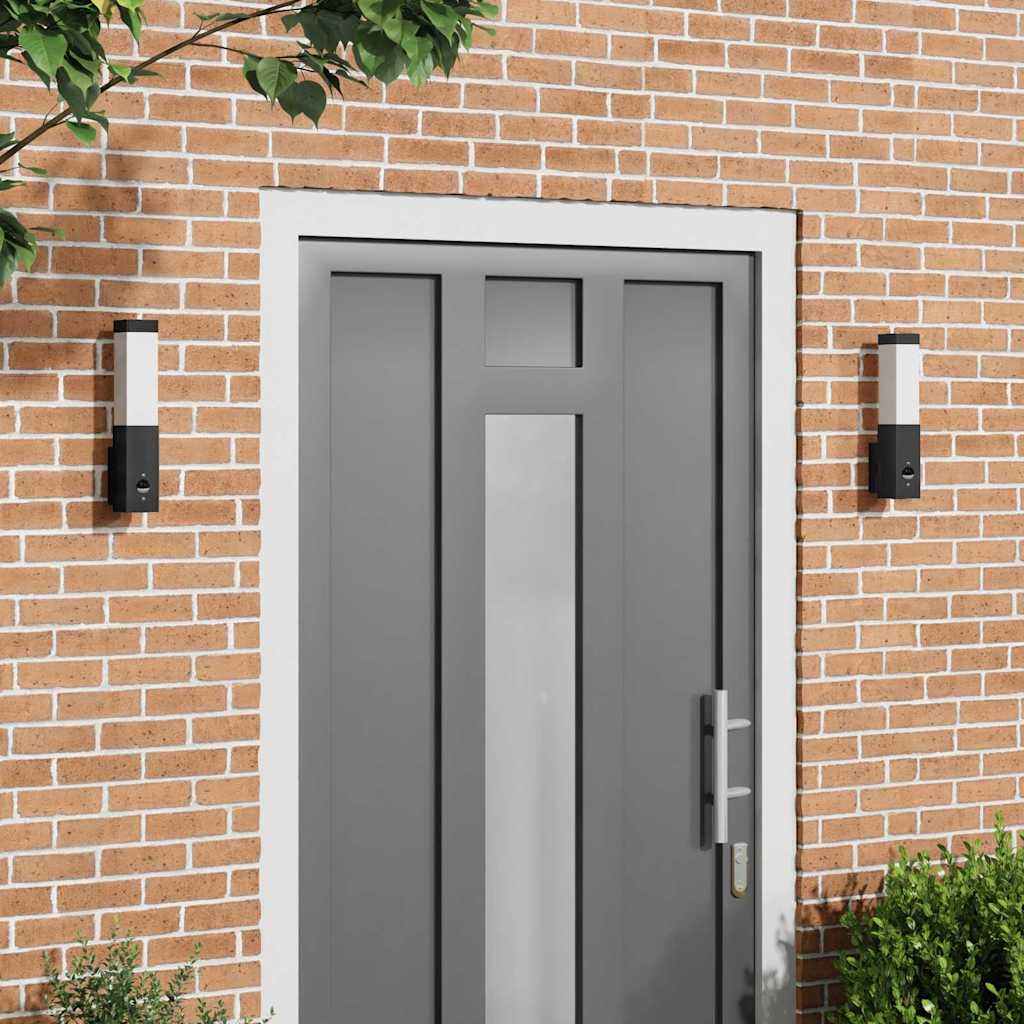 Φωτιστικό Τοίχου Για Εξωτερικούς Χώρους 2 pcs Μαύρο