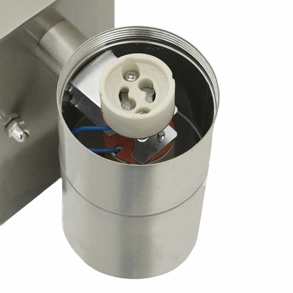 Φωτιστικό Τοίχου Για Εξωτερικούς Χώρους 2 pcs Ασημί