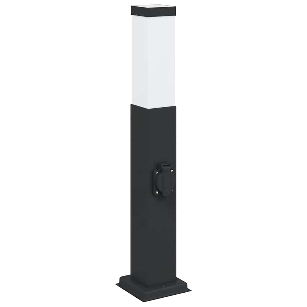 Φωτιστικό Κολωνάκι με Πρίζα Μαύρο IP44 50 εκ. - Pakobazaar