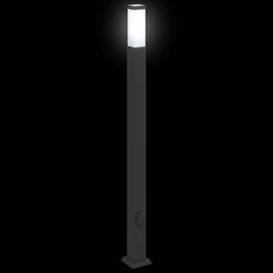 Φωτιστικά Κολωνάκια με Πρίζα 3 τεμ. Μαύρα 110 εκ. IP44 - Pakobazaar