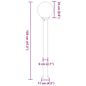 Φωτιστικό Κολωνάκι Μαύρο IP44 120 εκ. - Pakobazaar