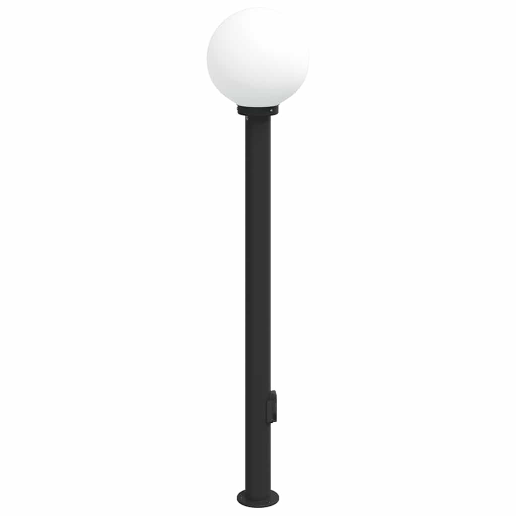 Φωτιστικό Κολωνάκι με Πρίζα Μαύρο 120 εκ. IP44 - Pakobazaar