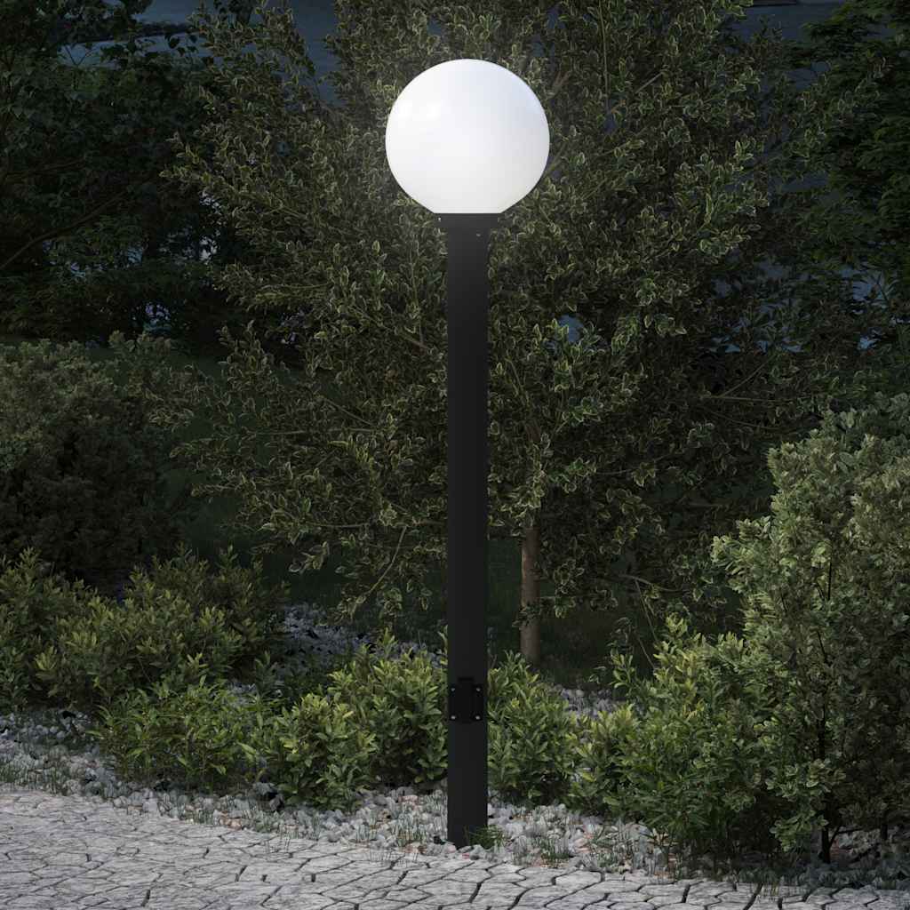 Φωτιστικό Κολωνάκι με Πρίζα Μαύρο 120 εκ. IP44 - Pakobazaar
