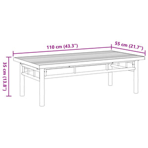 Τραπεζάκι Σαλονιού 110x55x35 εκ. από Μπαμπού