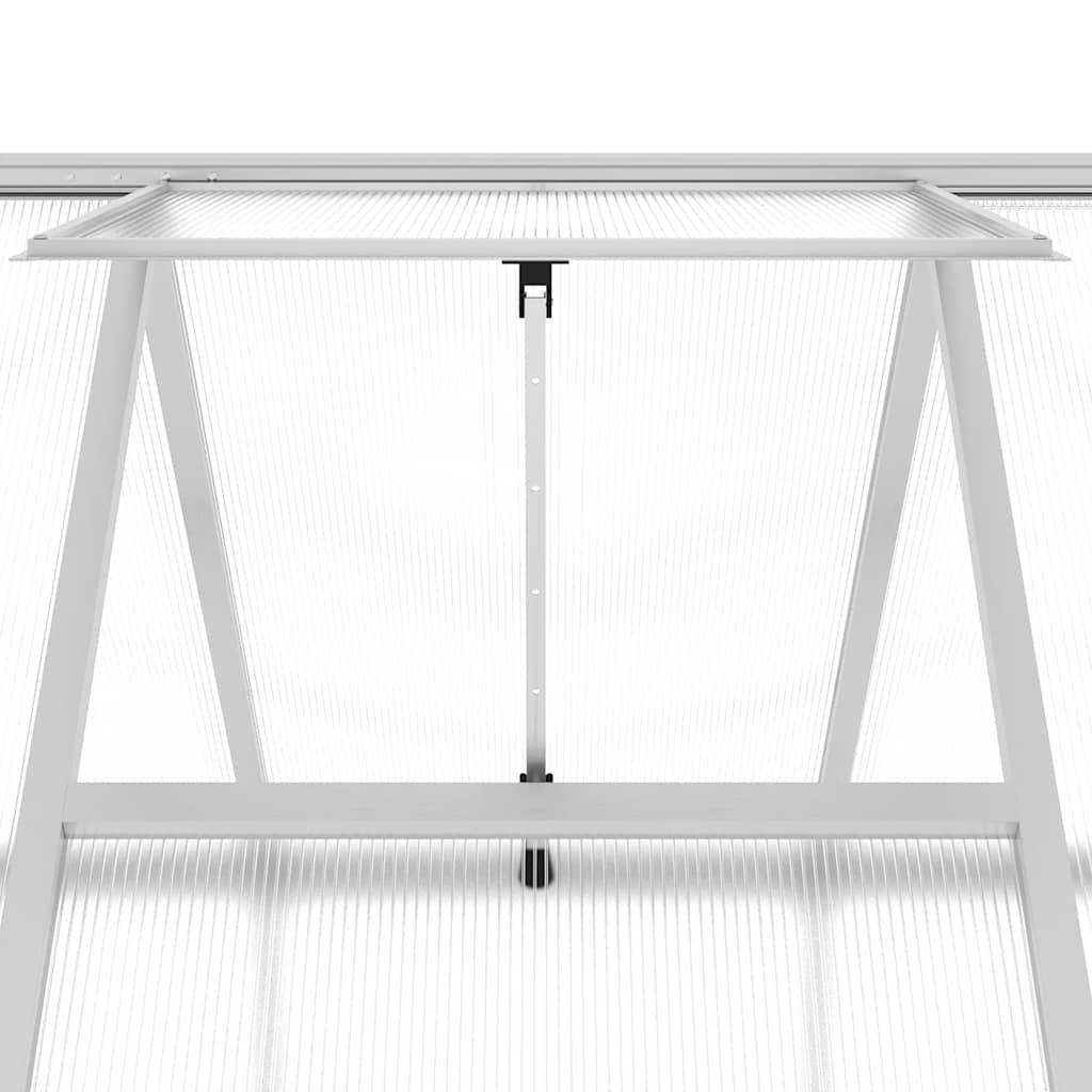 Θερμοκήπιο με Πλαίσιο Βάσης Ασημί 224x169x202 εκ. Αλουμινίου