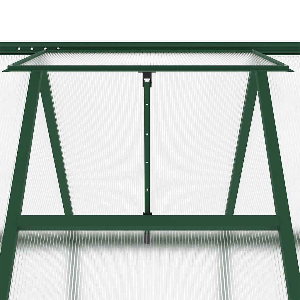 Θερμοκήπιο με Πλαίσιο Βάσης Πράσινο 224x169x202 εκ. Αλουμινίου