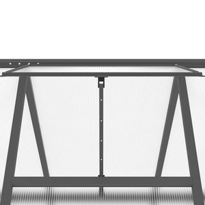 Θερμοκήπιο με Πλαίσιο Βάσης Ανθρακί 224x169x202 εκ. Αλουμινίου