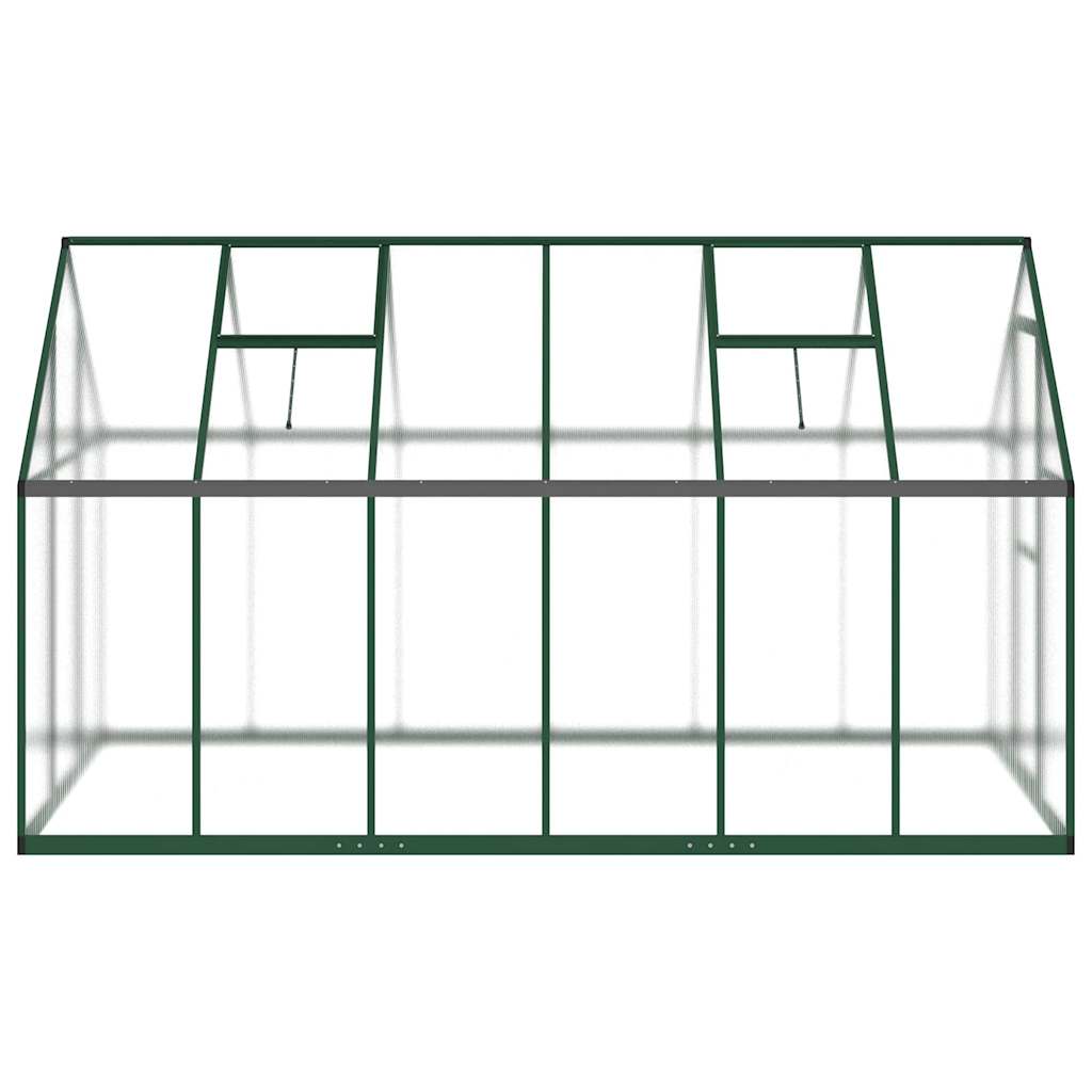 Θερμοκήπιο με Πλαίσιο Βάσης Πράσινο 334x169x195 εκ. Αλουμινίου
