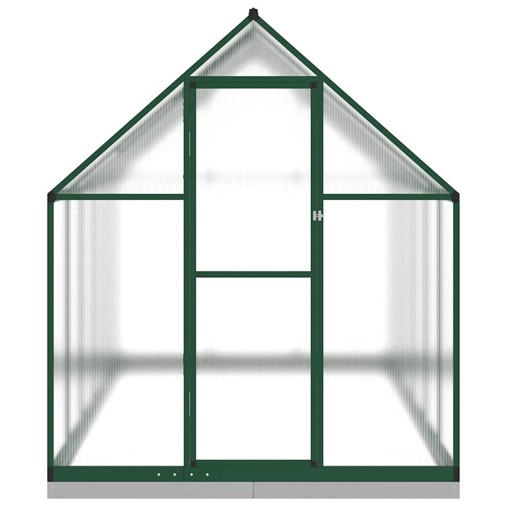 Θερμοκήπιο με Πλαίσιο Βάσης Πράσινο 334x169x202 εκ. Αλουμινίου