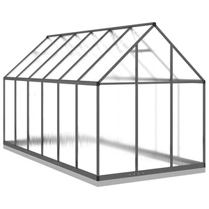 Θερμοκήπιο με Πλαίσιο Βάσης Ανθρακί 334x169x202 εκ. Αλουμίνιο