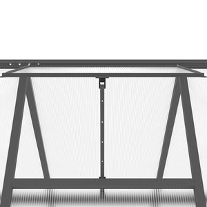 Θερμοκήπιο με Πλαίσιο Βάσης Ανθρακί 334x169x202 εκ. Αλουμίνιο