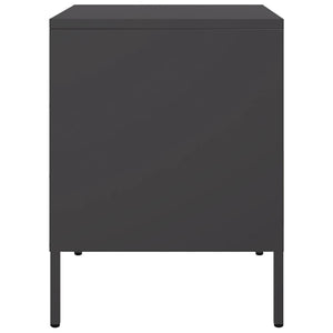 Κομοδίνα 2 τεμ. Μαύρα 36x39x50,5 εκ. Χάλυβα - Pakobazaar