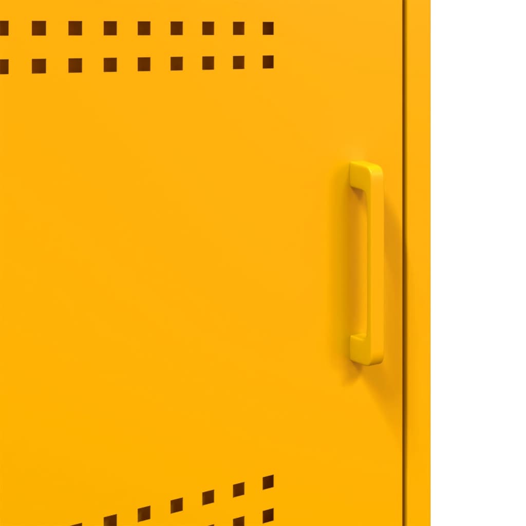 Κομοδίνο Μουσταρδί 36x39x50,5 εκ. από Χάλυβα