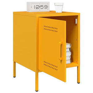 Κομοδίνα 2 τεμ. Μουσταρδί 36x39x50,5 εκ. από Χάλυβα - Pakobazaar