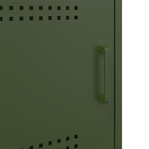 Κομοδίνο Πράσινο Λαδί 36x39x50,5 εκ. από Χάλυβα - Pakobazaar