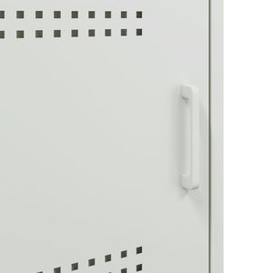 Κομοδίνα 2 τεμ. Λευκές 36x39x50,5 εκ. Χάλυβα