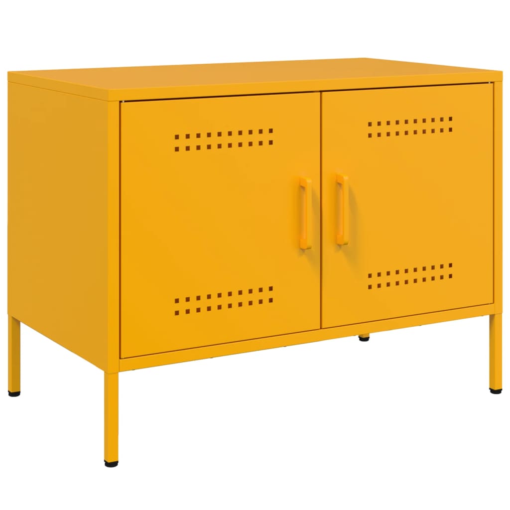 Έπιπλο Τηλεόρασης Μουσταρδί Κίτρινο 68x39x50,5 εκ. από Ατσάλι - Pakobazaar