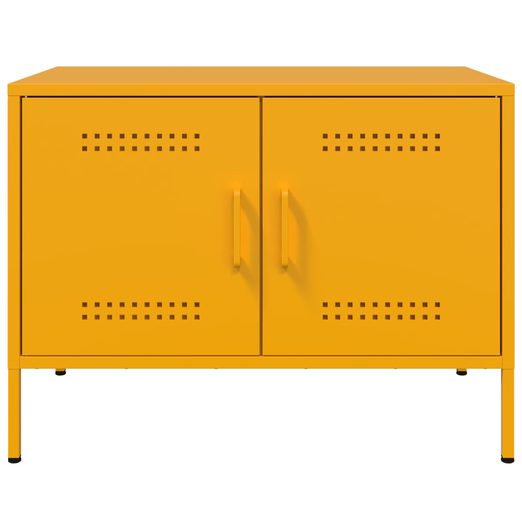 Έπιπλο Τηλεόρασης Μουσταρδί Κίτρινο 68x39x50,5 εκ. από Ατσάλι - Pakobazaar