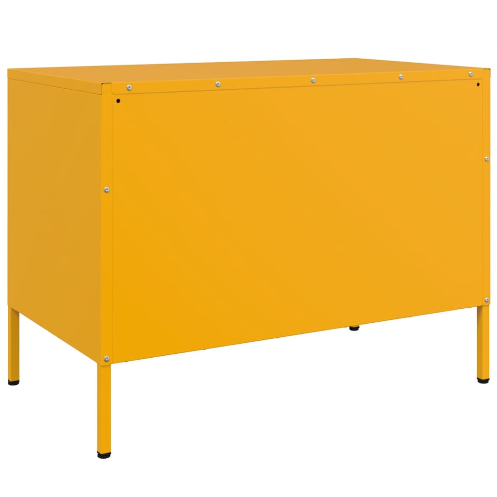 Έπιπλο Τηλεόρασης Μουσταρδί Κίτρινο 68x39x50,5 εκ. από Ατσάλι - Pakobazaar