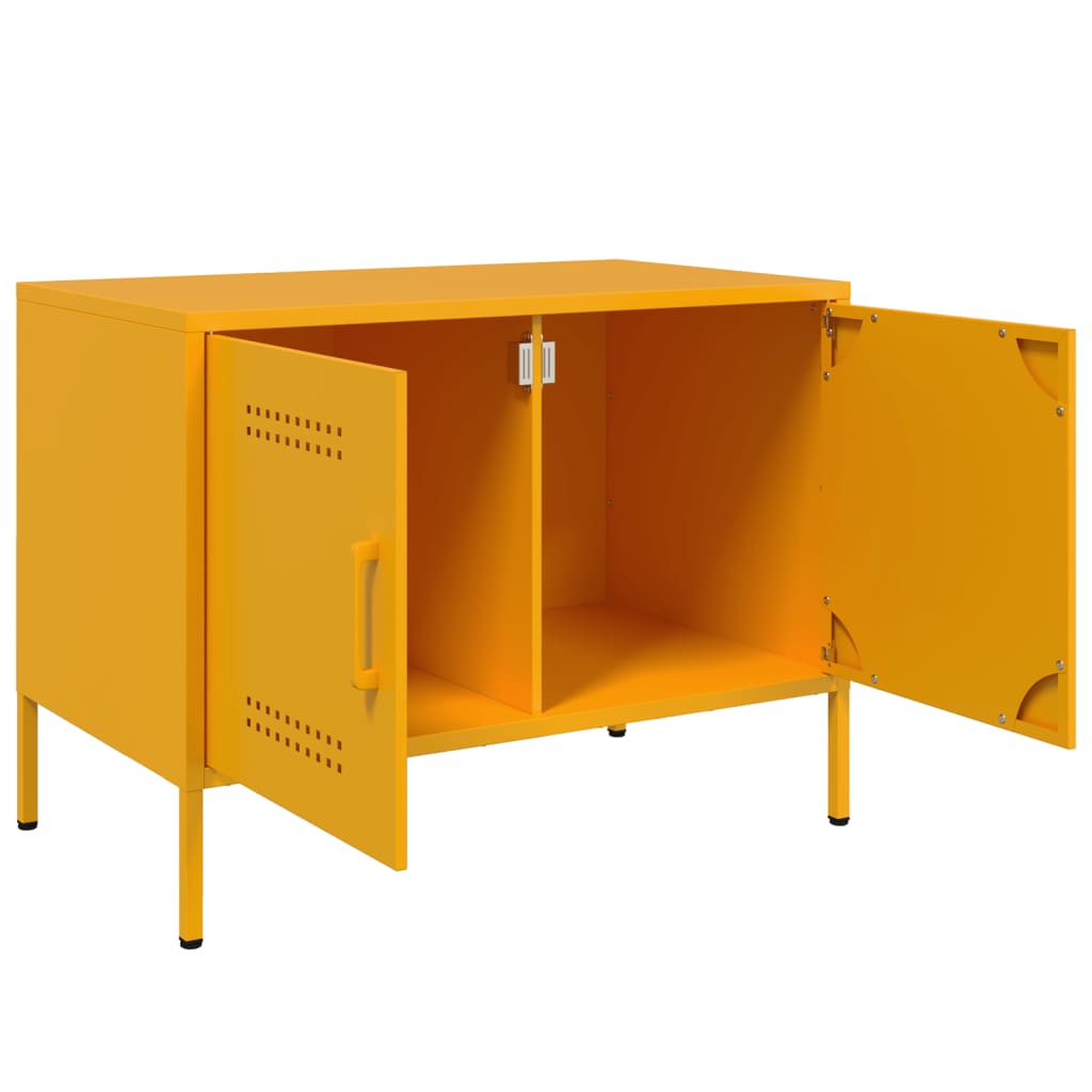 Έπιπλο Τηλεόρασης Μουσταρδί Κίτρινο 68x39x50,5 εκ. από Ατσάλι - Pakobazaar