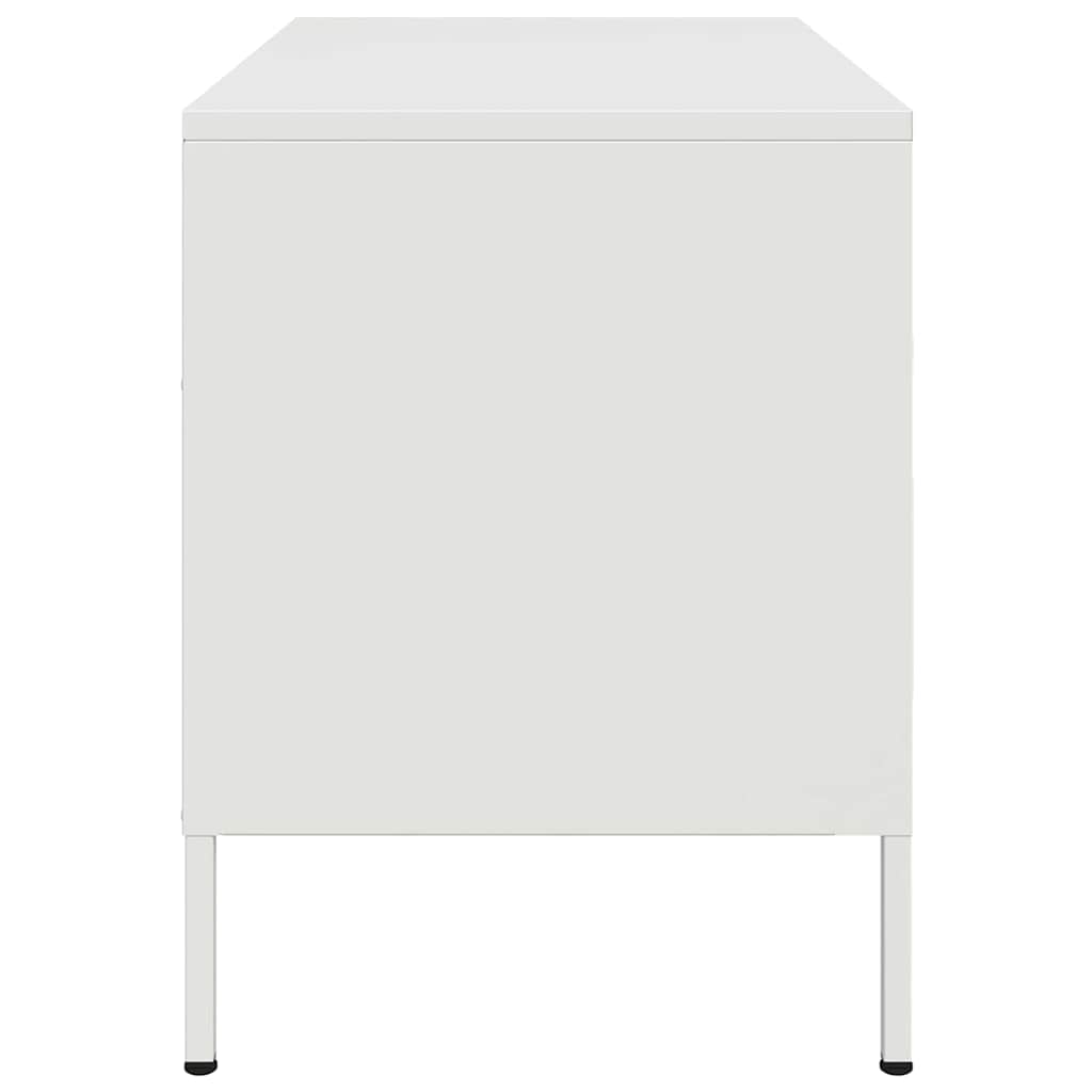 Έπιπλο Τηλεόρασης Λευκό 68x39x50,5 εκ. από Χάλυβα