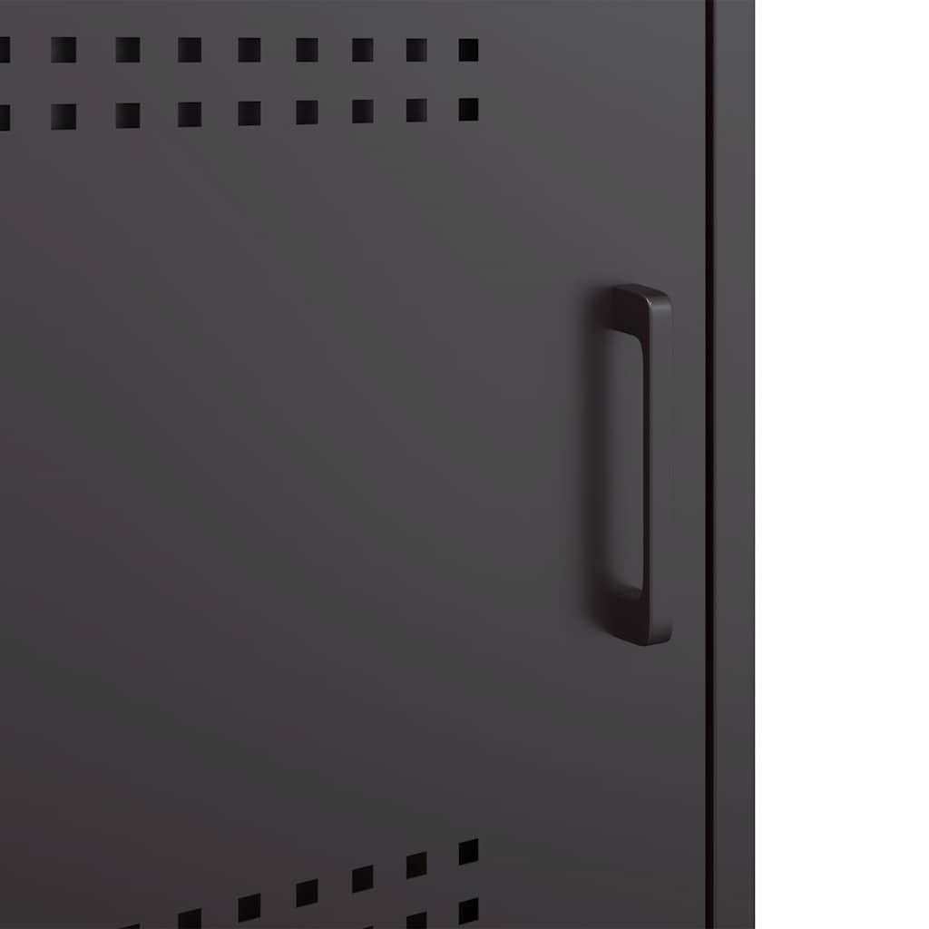 Έπιπλο Τηλεόρασης Μαύρο 100,5x39x50,5 εκ. Ατσάλινο