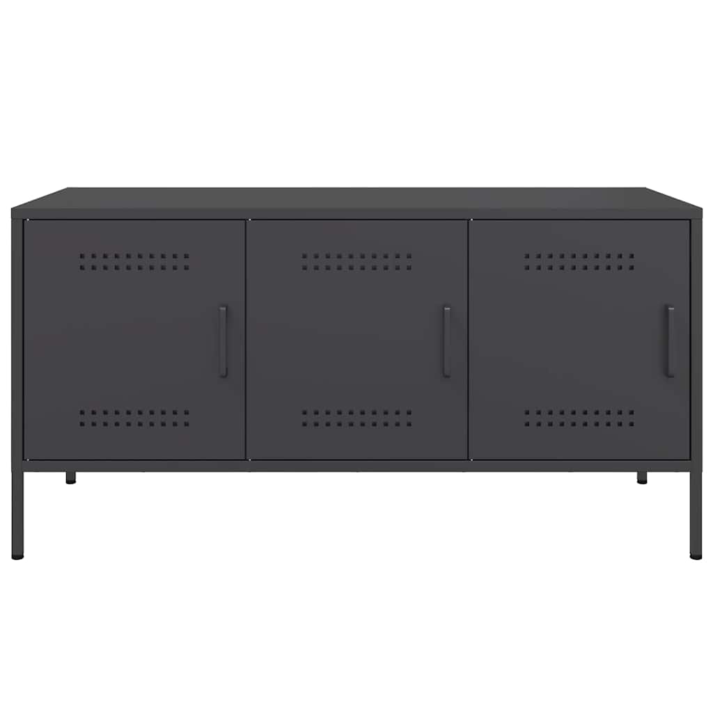 Έπιπλο Τηλεόρασης Μαύρο 100,5x39x50,5 εκ. Ατσάλινο