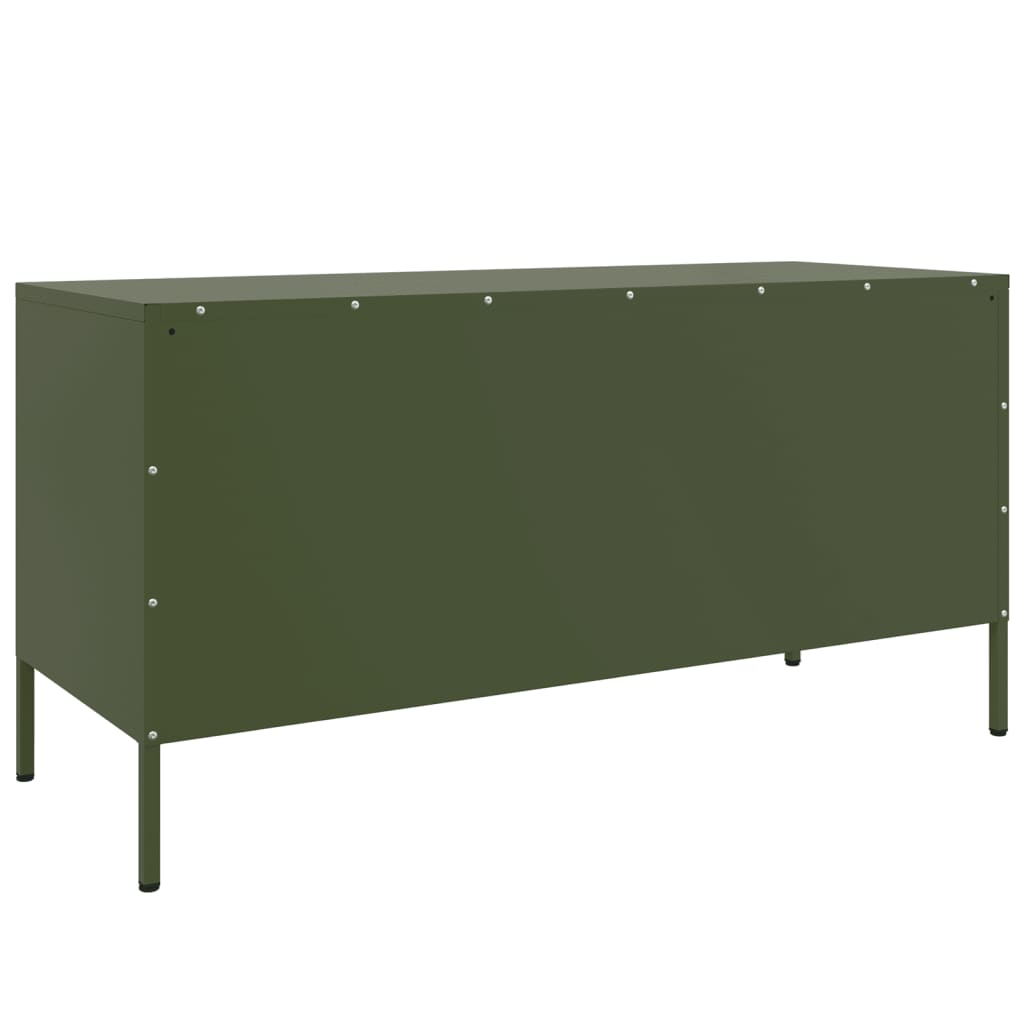 Έπιπλο Τηλεόρασης Πράσινο Λαδί 100,5x39x50,5 εκ. από Ατσάλι