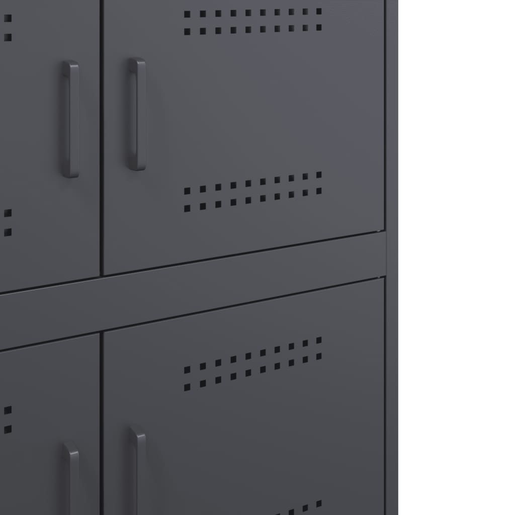 Μπουφές Ανθρακί 68x39x79 εκ. από Ατσάλι - Pakobazaar