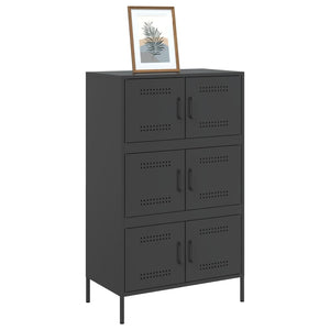 Ντουλάπι Μαύρο 68x39x113 εκ. από Ατσάλι