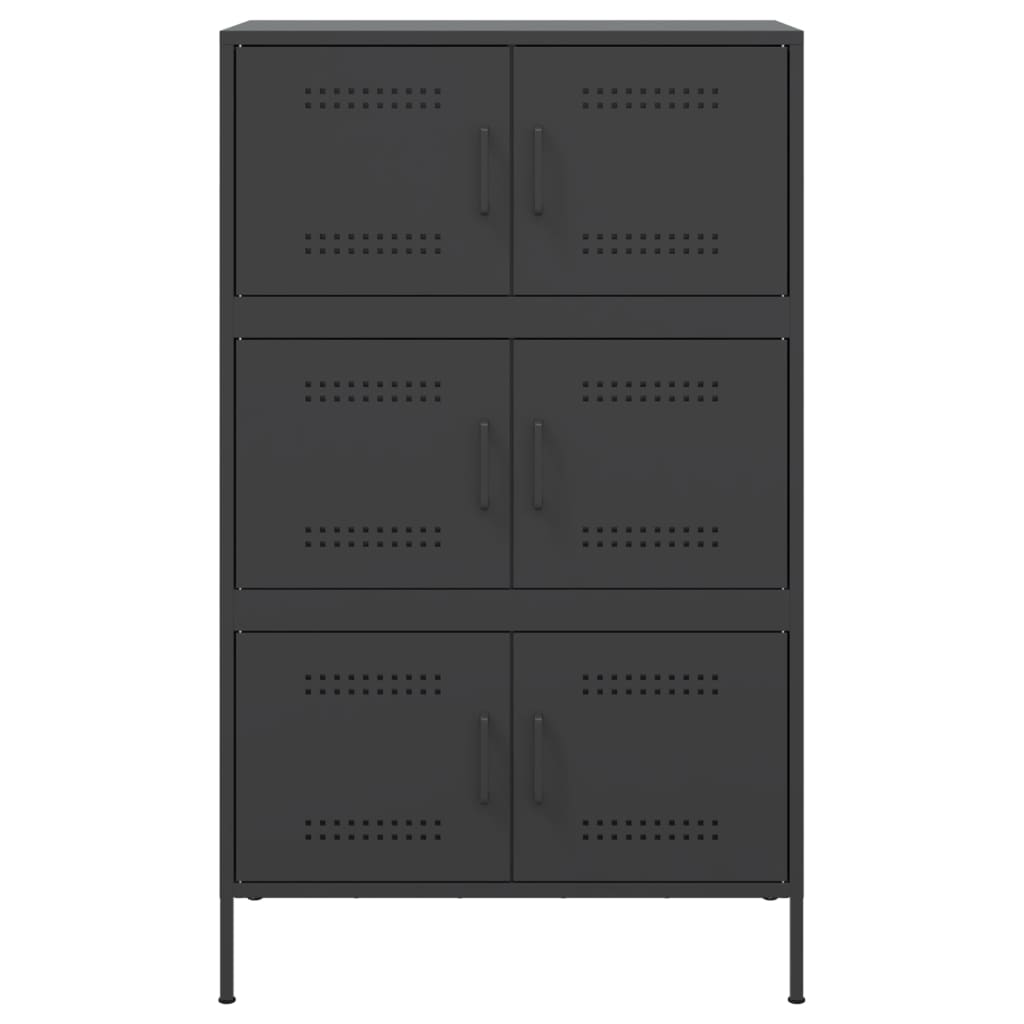 Ντουλάπι Μαύρο 68x39x113 εκ. από Ατσάλι
