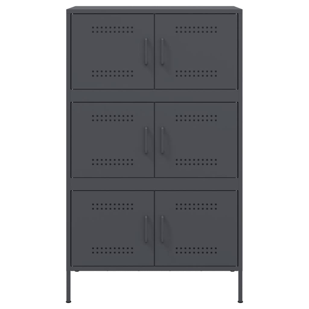 Ντουλάπι Ανθρακί 68x39x113 εκ. από Ατσάλι
