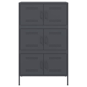 Ντουλάπι Ανθρακί 68x39x113 εκ. από Ατσάλι