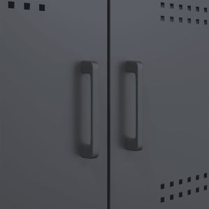 Ντουλάπι Ανθρακί 68x39x113 εκ. από Ατσάλι