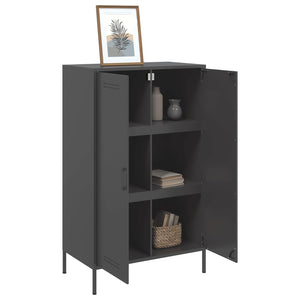 Ντουλάπι Μαύρο 68x39x113 εκ. από Ατσάλι