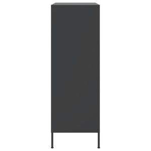 Ντουλάπι Μαύρο 68x39x113 εκ. από Ατσάλι